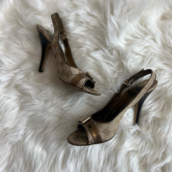 Gucci Signature Heels GG brown - Picture 2 of 11